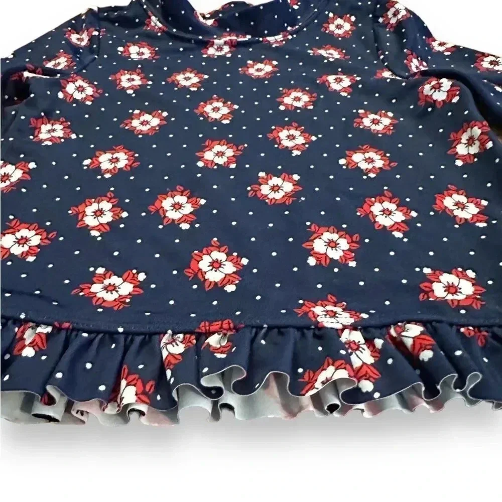 Janie & Jack | Floral Ruffled Rash Guard (4) 🌹